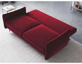Červená rozkladacia pohovka s úložným priestorom Cosmopolitan Design Vermont