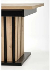 Jedálenský stôl Lamello 160 cm, dub artisan / čierna