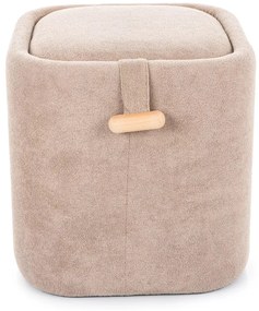 Taburet Nap s úložným prostorem tmavě béžový