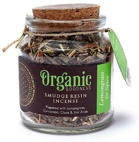 Organické kadidlo Lemongrass & Spice, v pohári