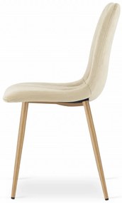 AKCIA Krémová zamatová stolička LAVA II. akosť