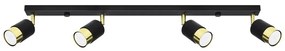 Sollux SL.1072 - Bodové svietidlo NERO 4xGU10/40W/230V čierna/zlatá