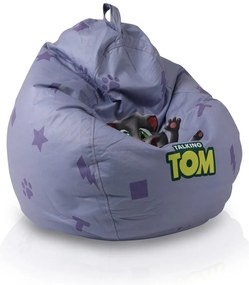 Sedací vak Talking Tom & Friends – detský kresielkový vak s opierkou nôh Farba: Z - žltý