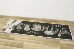 Protišmykový kuchynský koberec/ behúň Flex 951/80 Káva grafitový