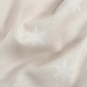 Goldea vianočná obliečka na vankúš natura – snehové vločky na režnej 40 x 40 cm