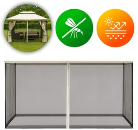Moskytiéra do záhradného pavilónu 3x4 m s oknami a zipsami, MultiGarden