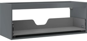 Mexen Box-A, závesná skrinka 120 cm, 1 zásuvka, grafitová matná, 91AX0-1200-470-1-66