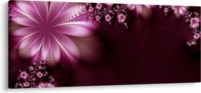 Obraz abstrakcie - kvety (120x50 cm)