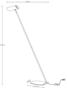 Lucide 19700/01/31 - Stojacia lampa HESTER 1xGU10/7W/230V