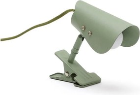 Zelená kovová stolová lampa s klipom (výška 16 cm) Jula – Kave Home