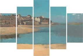 Obraz - Odilon Redon, Village by the Sea in Brittany, reprodukcia (150x105 cm)