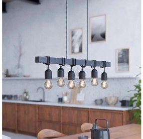 Eglo 44062 - Závesný luster TOWNSHEND 6xE27/60W/230V