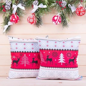 Obliečka na vankúšik Winter RED Veľkosť: 50x50 cm