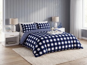 Obliečky z mikrovlákna NAVY GINGHAM modro-biele Rozmer obliečky: 70 x 90 cm | 140 x 200 cm