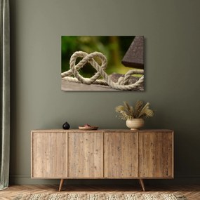Obraz srdce z lana (90x60 cm)