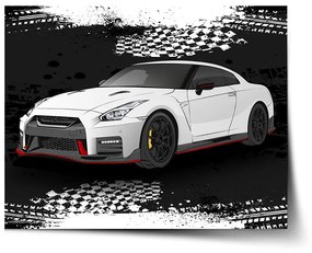 Sablio Plagát Nissan GTR 35 Čierny - 60x40 cm