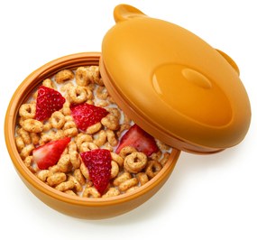 Silikónová škatuľka na desiatu s viečkom Medveď - 350 ml