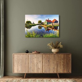 Obraz holandských mlynov (90x60 cm)