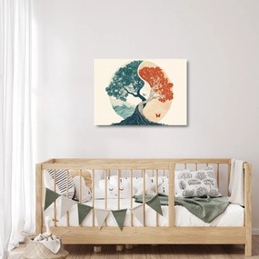 Sklenený obraz – Strom plný energie (70x50 cm)