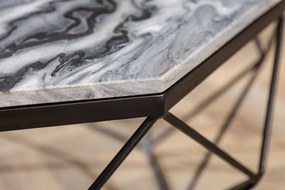 Konferenčný stolík Diamond 70cm mramor šedý