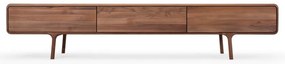 Hnedý TV stolík z orechového dreva 220x45x45 cm Fawn – Gazzda