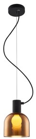 Klausen 111050 - Luster na lanku FIRE 1xE27/9W/230V hnedá/čierna