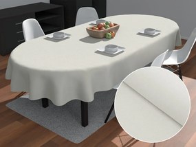 Biante Veľký dekoračný oválny obrus BKS-403 Svetlo sivobéžový 240x280 cm