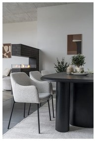 Biele čalúnené jedálenské kreslo s podrúčkami Melilla – House Nordic