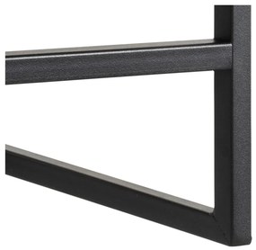 Nástenný vešiak v dekore duba s poličkou v čierno-prírodnej farbe Seaford – Actona