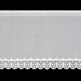 KRÁTKA ZÁCLONA NA PÁSKE KASANDRA 150X70 CM BIELA