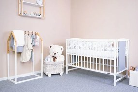 NEW BABY Detská postieľka New Baby POLLY bielo-sivá