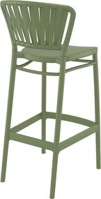 PORTOFINO BAR 75 záhradná barová stolička olive green