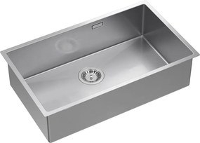 Quadron ANTHONY, oceľový drez 740x440x205 mm, brúsená oceľ, ZLE-90056