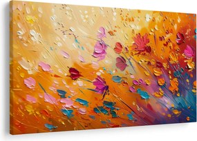 Obraz - Maľba farebných kvetov (90x60 cm)