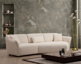 Třímístná pohovka Mentis 288 cm krémová