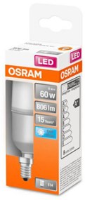 OSRAM LED žiarovka E14 Classic Stick matná 4000K8W