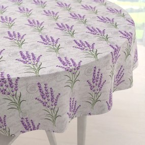 Biante Dekoračný okrúhly obrus PML-033 Provence levandule Ø 100 cm