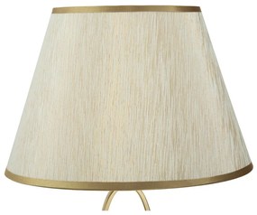 Biela stolová lampa s konštrukciou v zlatej farbe Mauro Ferretti Glam Flush