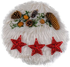 Bestent Ozdoby na vianočný stromček - hviezda 3ks 10,5cm RED