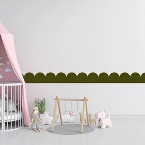 PIPPER. Textilná samolepiaca tapeta - Mini Oblúk - Khaki farba Farba: Tmavá