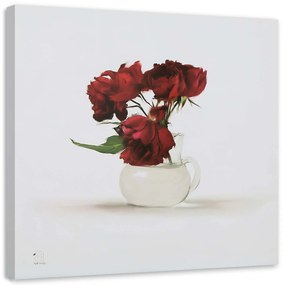 Gario Obraz na plátne Vyblednuté ruže vo váze Rozmery: 30 x 30 cm