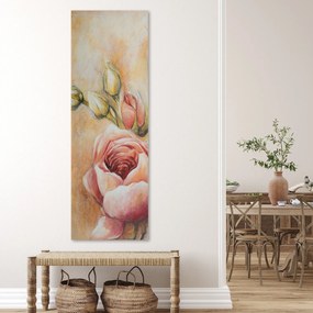 Gario Obraz na plátne Ružové ruže a púčiky Rozmery: 30 x 90 cm