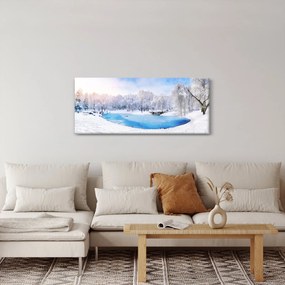 Obraz - Ľadové jazero (120x50 cm)