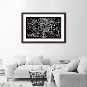 Gario Plagát City plan Madrid Farba rámu: Bez rámu, Rozmery: 30 x 20 cm