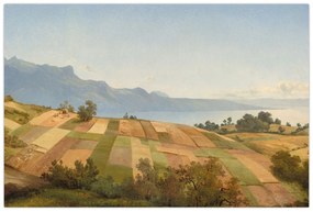 Obraz - Alexandre Calame, Swiss Landscape, reprodukcia (90x60 cm)