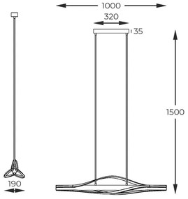 Zuma Line P230857003 - LED Luster na lanku BAEZ LED/30W/230V