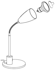 Eglo 92873 - Stolná lampa FOX 1xGU10/3W/230V