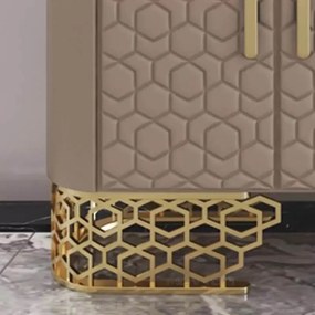 KOMODA KIRSTEN ZLATÉ NOHY + EKO-KOŽA + MRAMOR