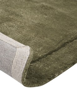 Viskózový koberec 80 x 250 cm tmavozelený BERANI Beliani