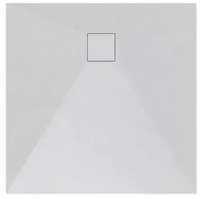 Erga Oldaf, SMC štvorcová sprchová vanička 80 x 80 cm, biela matná, ERG-GMA-OL-8080